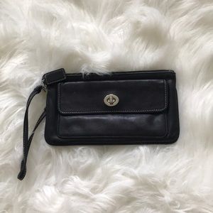 Black COACH wristlet